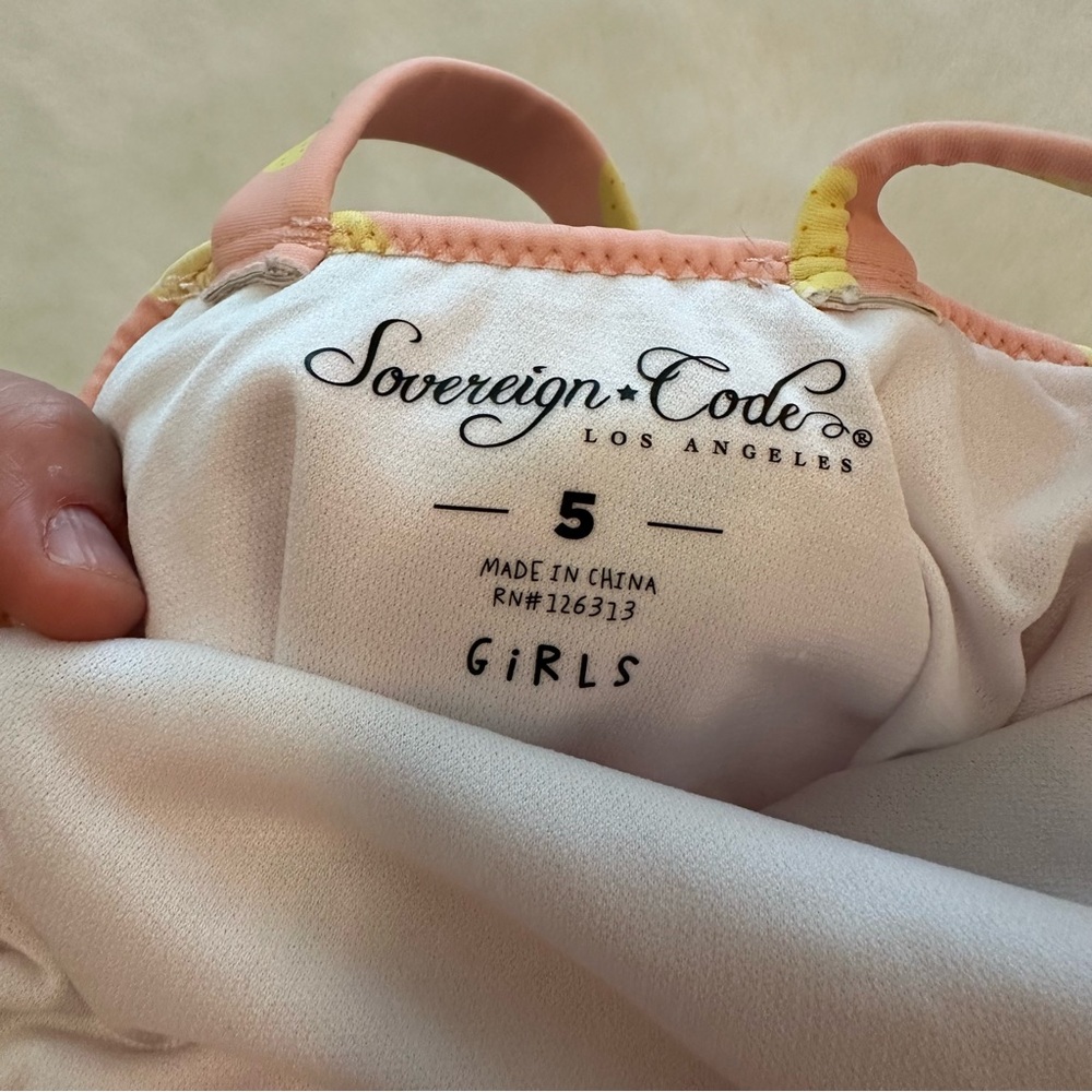 Sovereign Code | EUC - Lemon Ruffle One Piece Suit - Size 5 - Picture 3 of 3